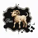 fear the lamb tattoo design idea