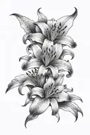 lily flowers tattoo design idea