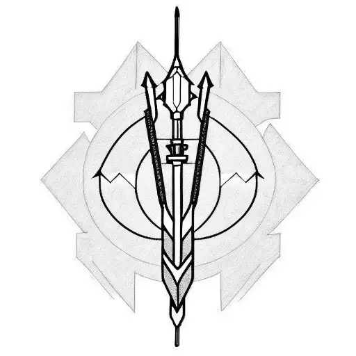 Bow and Arrow tattoo design idea