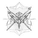 Bow and Arrow tattoo design idea