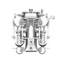 steam engine coming at a girl tattoo design idea