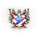 Traditional style Cuban flag with musical instruments incorporated tattoo design idea