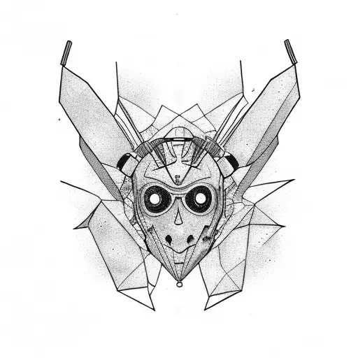 minimal negative tattoo with a reference to silence of the lambs tattoo design idea