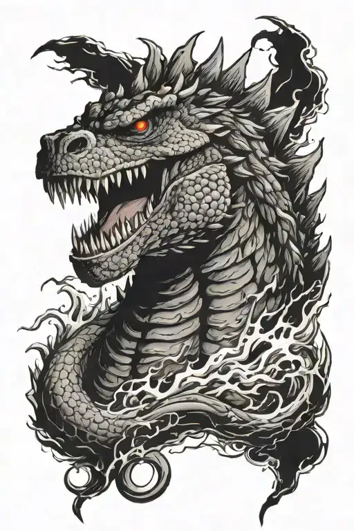 Godzilla tattoo design idea