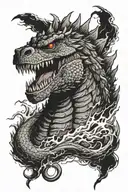 Godzilla tattoo design idea