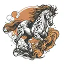 Trash Polka "horse Emerging From The Sea Of Fire. Planet Mars In The Background." Tattoo Design Idea tattoo design idea