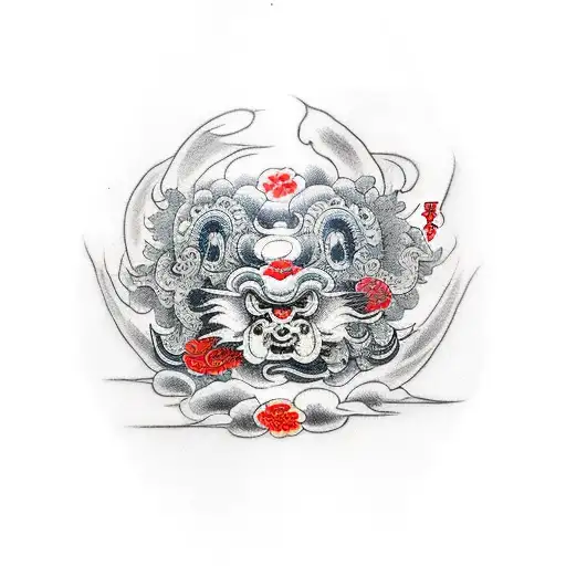 Foo Dog tattoo design idea