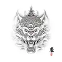 Foo Dog tattoo design idea