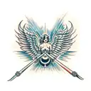 fallen angel tattoo design idea