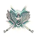 fallen angel tattoo design idea