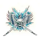 fallen angel tattoo design idea