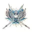 fallen angel tattoo design idea