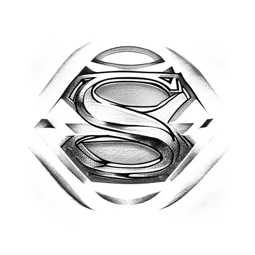 Superman symbol as a snake and a butterfly tattoo design idea