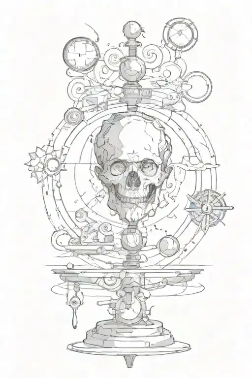 Balance between reason and emotion, including elements about care and medicine and faith tattoo design idea