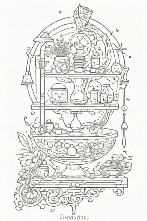 Balance between reason and emotion, including elements about care and medicine being the foundation and basis of everyth tattoo design idea