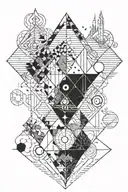 Balance between reason and emotion, including elements about care and medicine and faith tattoo design idea