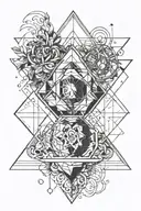 Balance between reason and emotion, including elements about care and medicine and faith tattoo design idea