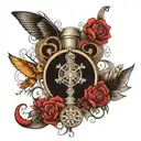 Balance between reason and emotion, including elements about care and medicine being the foundation and basis of everyth tattoo design idea