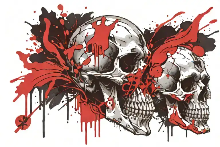 Las Vegas Raiders skull tattoo design idea