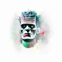 frankenstein tattoo design idea