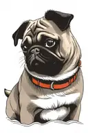 pug dog tattoo design idea