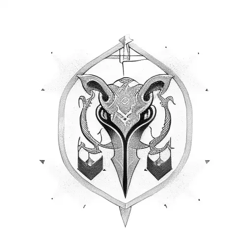 symbol of strength and honor  tattoo design idea
