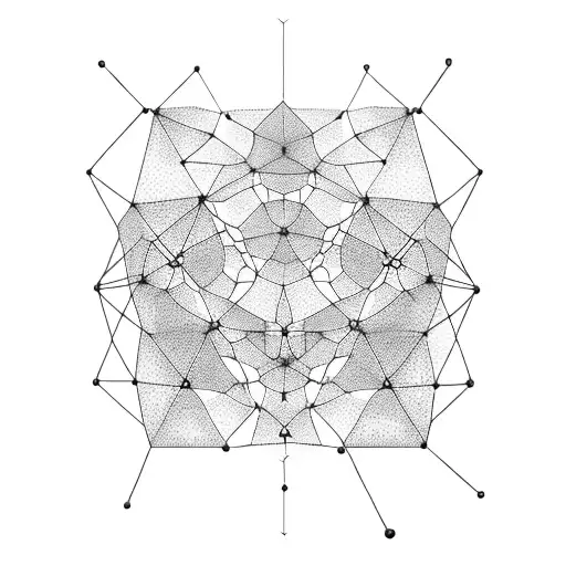A molecular structure resembling a mountain range tattoo design idea
