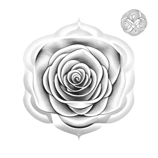 Rose, infinity symbol tattoo design idea