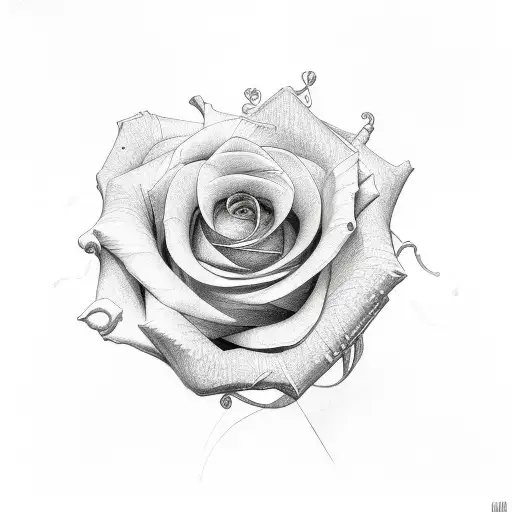 Rose, infinity symbol tattoo design idea