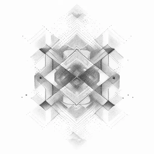 Abstract representation of soundwaves transforming into stock market graphs tattoo design idea