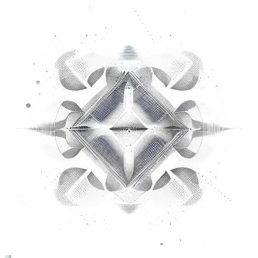 Abstract representation of soundwaves transforming into stock market graphs tattoo design idea