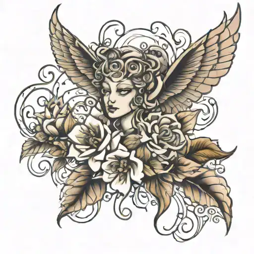 donna wrapped tattoo design idea