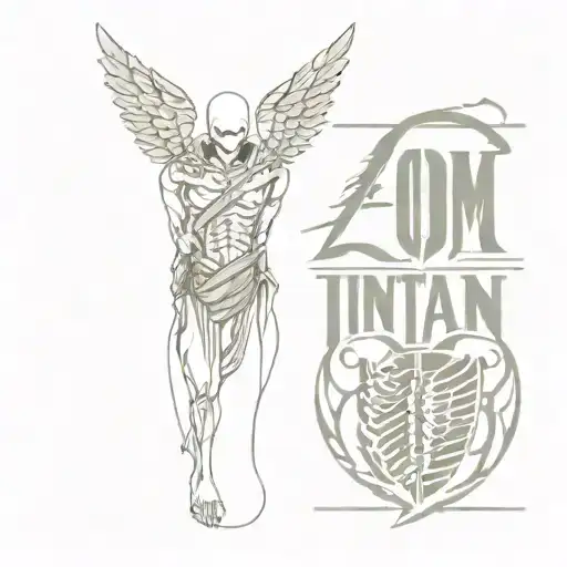 attack on titan ODM gear around knee tattoo design idea