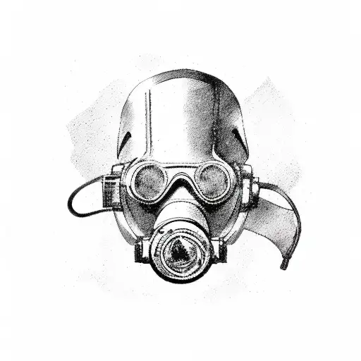 diving mask steampunk tattoo design idea