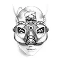 diving mask steampunk tattoo design idea