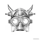 diving mask steampunk tattoo design idea