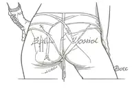 inscription on the buttock tattoo design idea