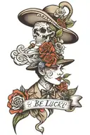 Be Lucky 13 incorporated tattoo design idea