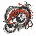 ouroboros around the planet  tattoo design idea