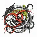 ouroboros around the planet  tattoo design idea