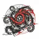ouroboros around the planet  tattoo design idea
