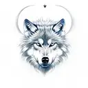 Romanian flag on wolf tattoo design idea