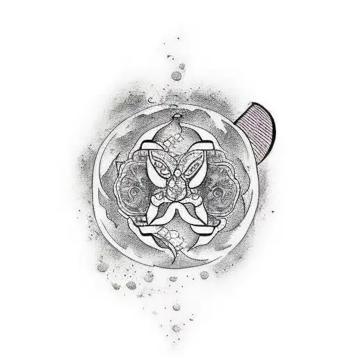 Crea un tatuaje que tenga inspiración en la cultura japonesa qué refleje el amor eterno y qué tenga un diseño minimalist tattoo design idea