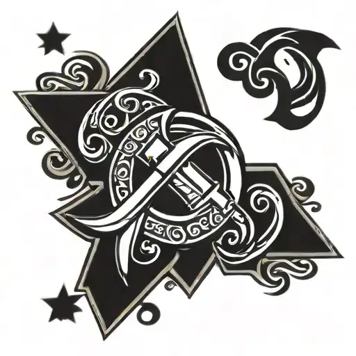 hammer and sickle  tattoo design idea