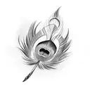 peacock feather tattoo design idea