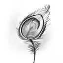 peacock feather tattoo design idea