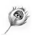peacock feather tattoo design idea
