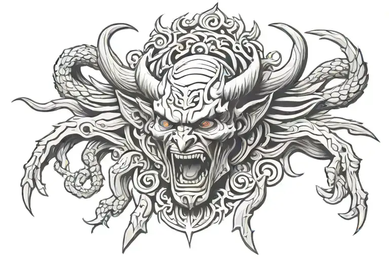 the red devils tattoo design idea