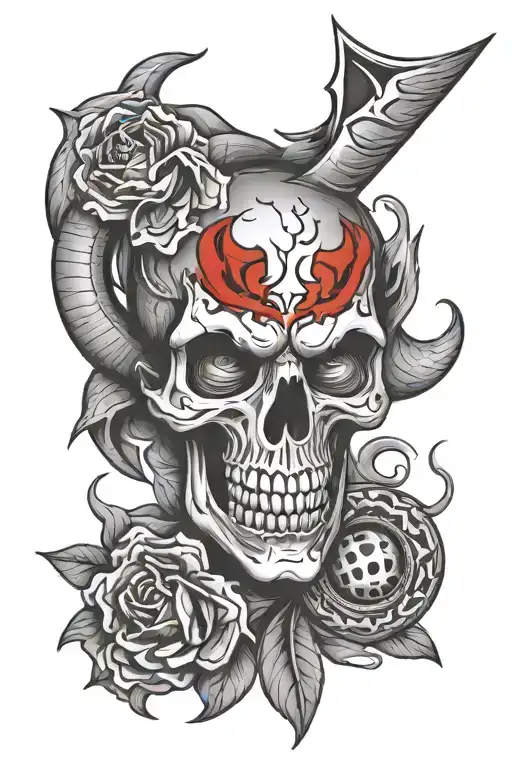 the red devils tattoo design idea