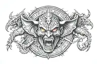 the red devils tattoo design idea